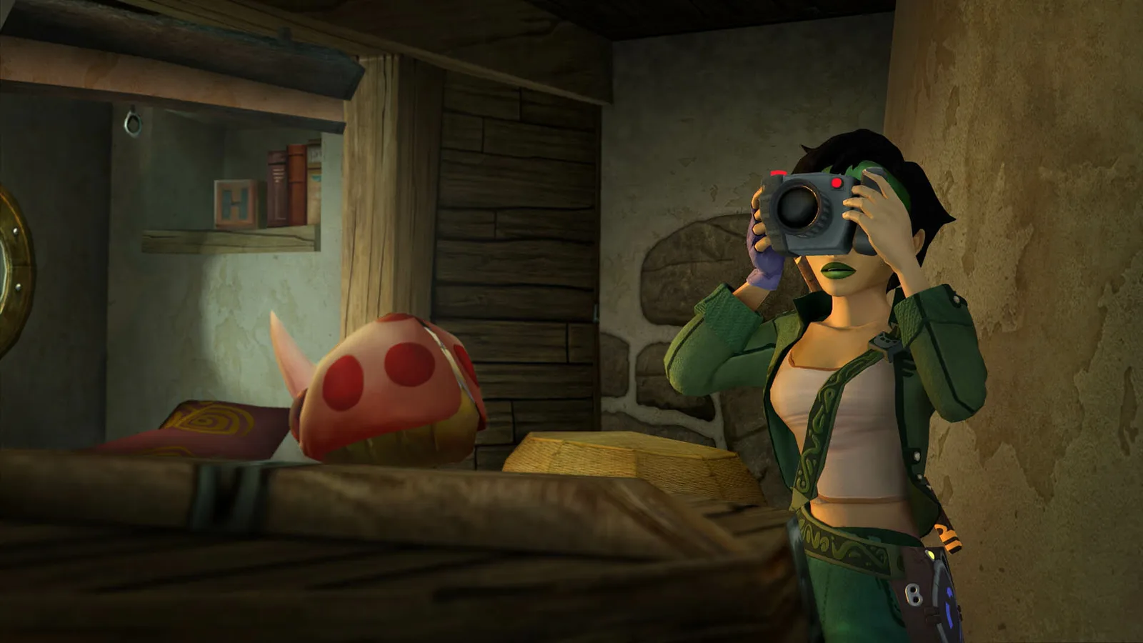 Джейд снимает на фотокамеру в Beyond Good & Evil