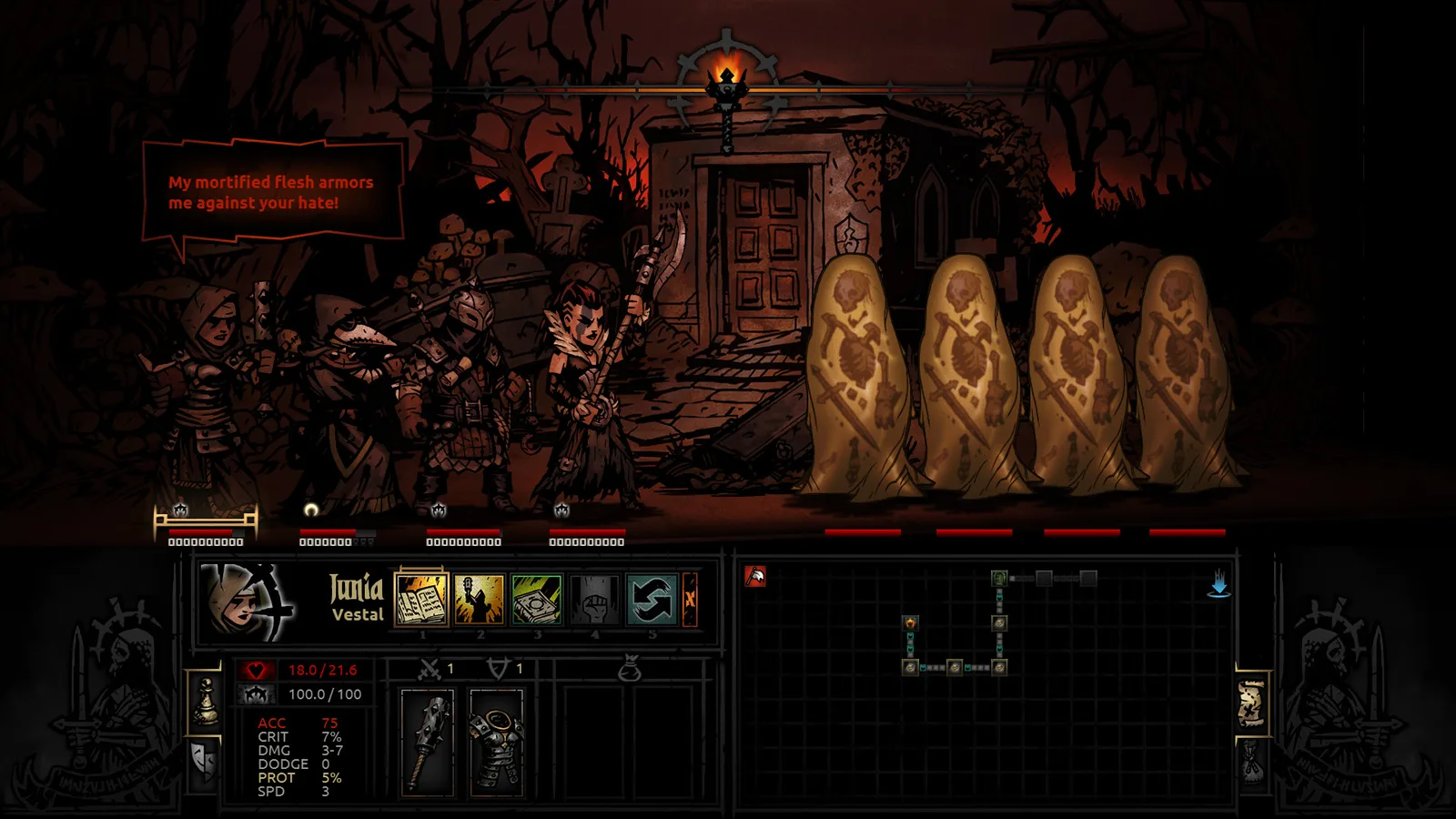 Герой под срывом в Darkest Dungeon