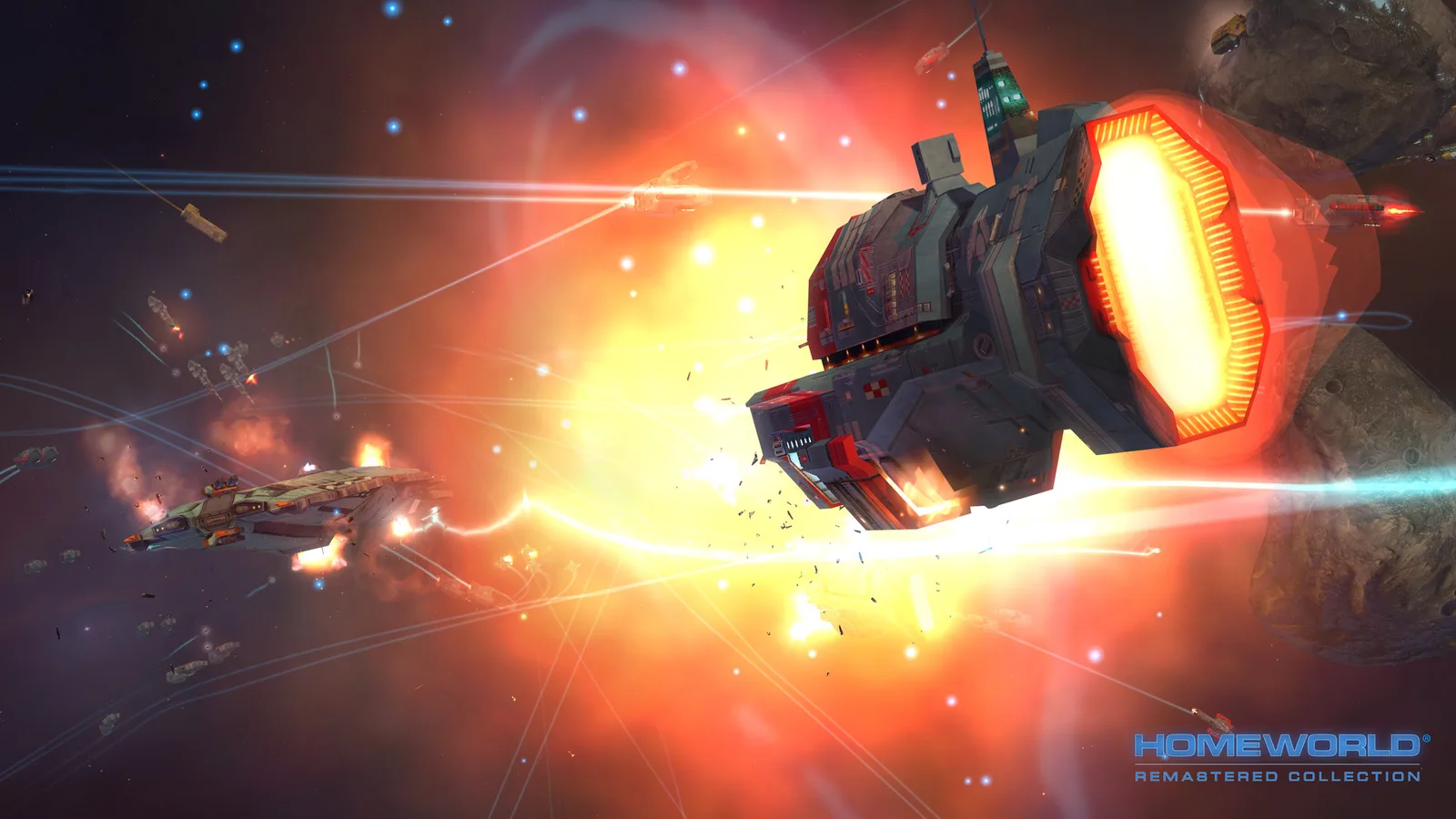 Залп тяжёлого корабля в Homeworld