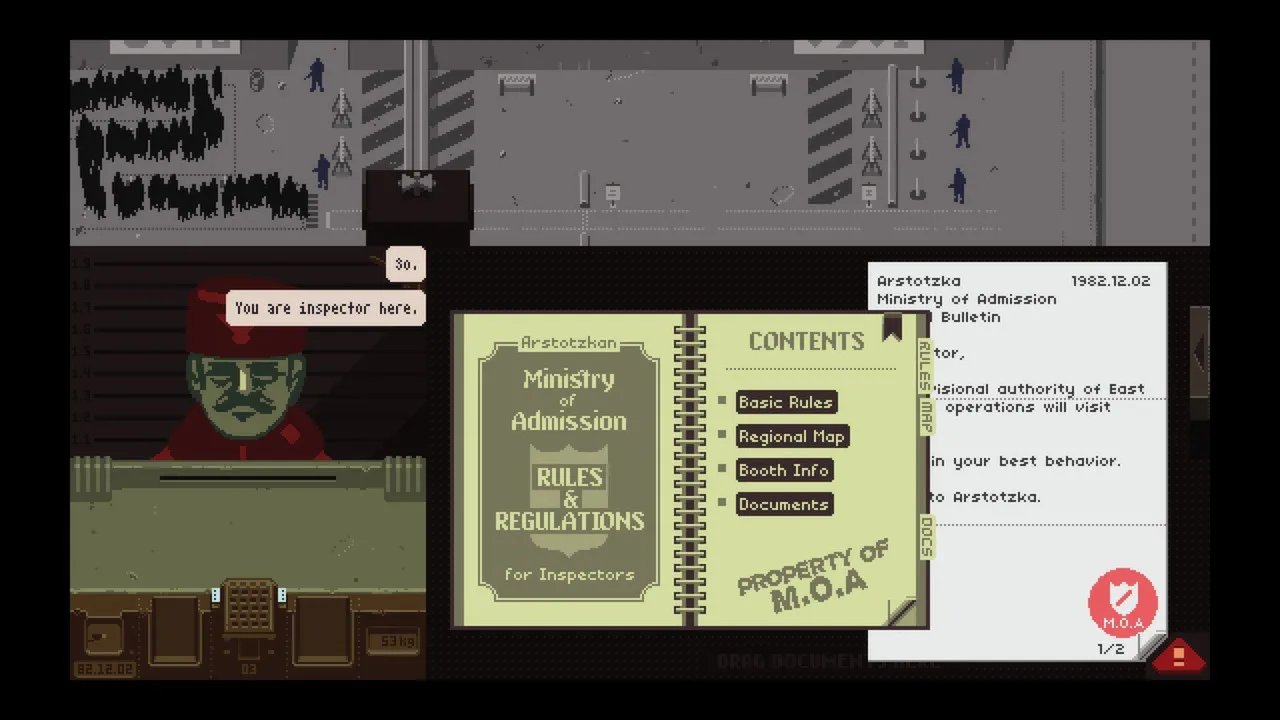 Кадр из Papers, Please