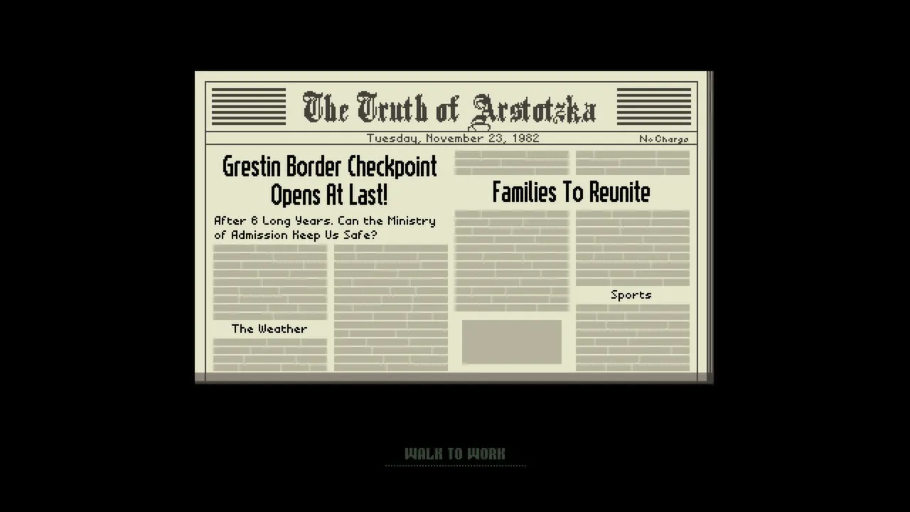 Кадр из Papers, Please
