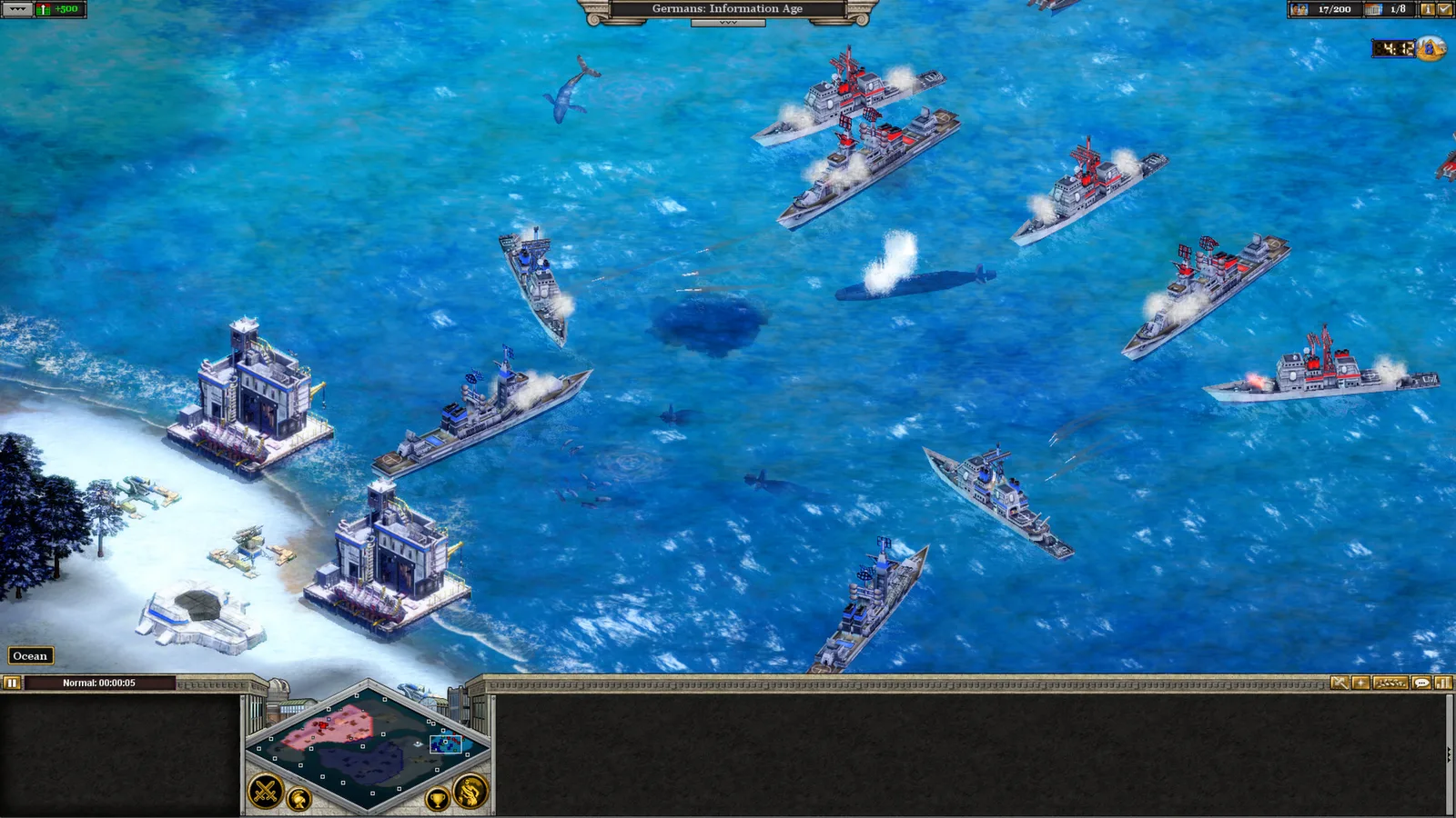Морской бой в Информационную эпоху в Rise of Nations