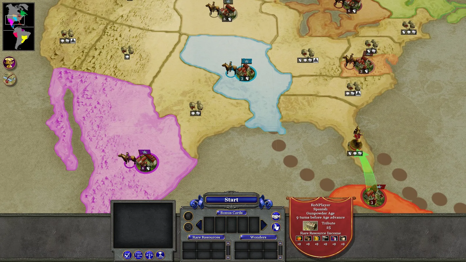 Карта кампании «Conquer the World» в Rise of Nations