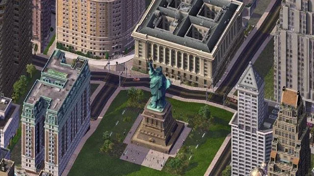 Памятник и сквер в SimCity 4